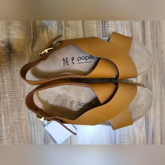 PAPILLIO BY BIRKENSTOCK SAMIRA RING COGNAC,WEDGE Sandal, BLACK,size US 11,EUR 42 - Picture 5 of 16